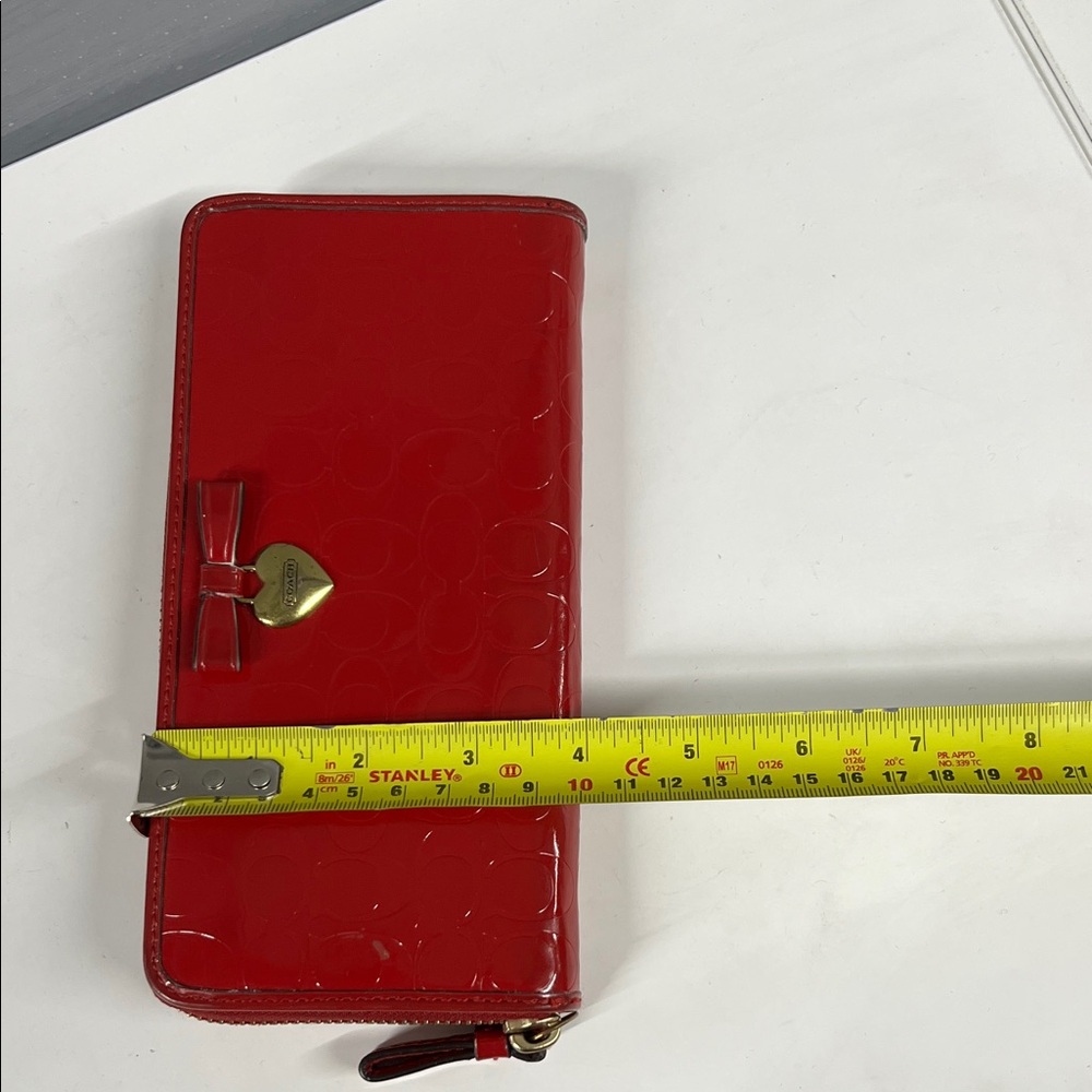 Coach Red Monogram Wallet - Picture 10 of 12
